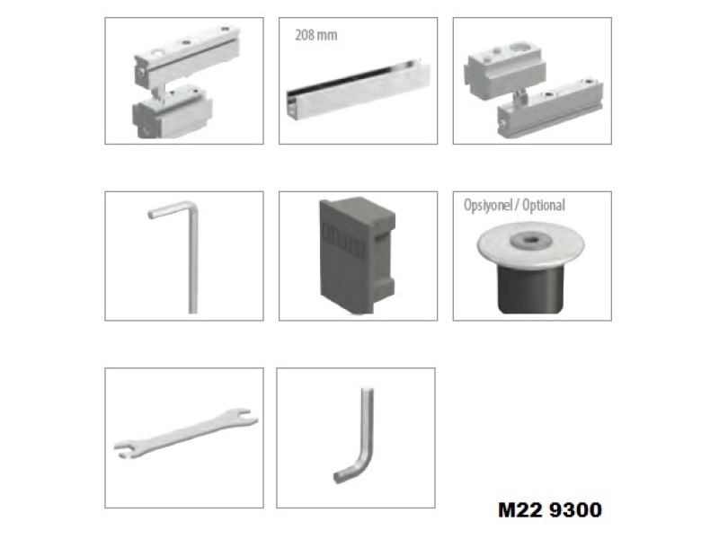 درب آکاردئونی سنگین ۱۶۰ کیلویی ثابت M22 9300