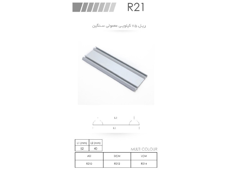 ریل ۷۵ کیلویی معمولی سنگین R21